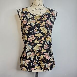 Vintage floral pattern tank top sz M